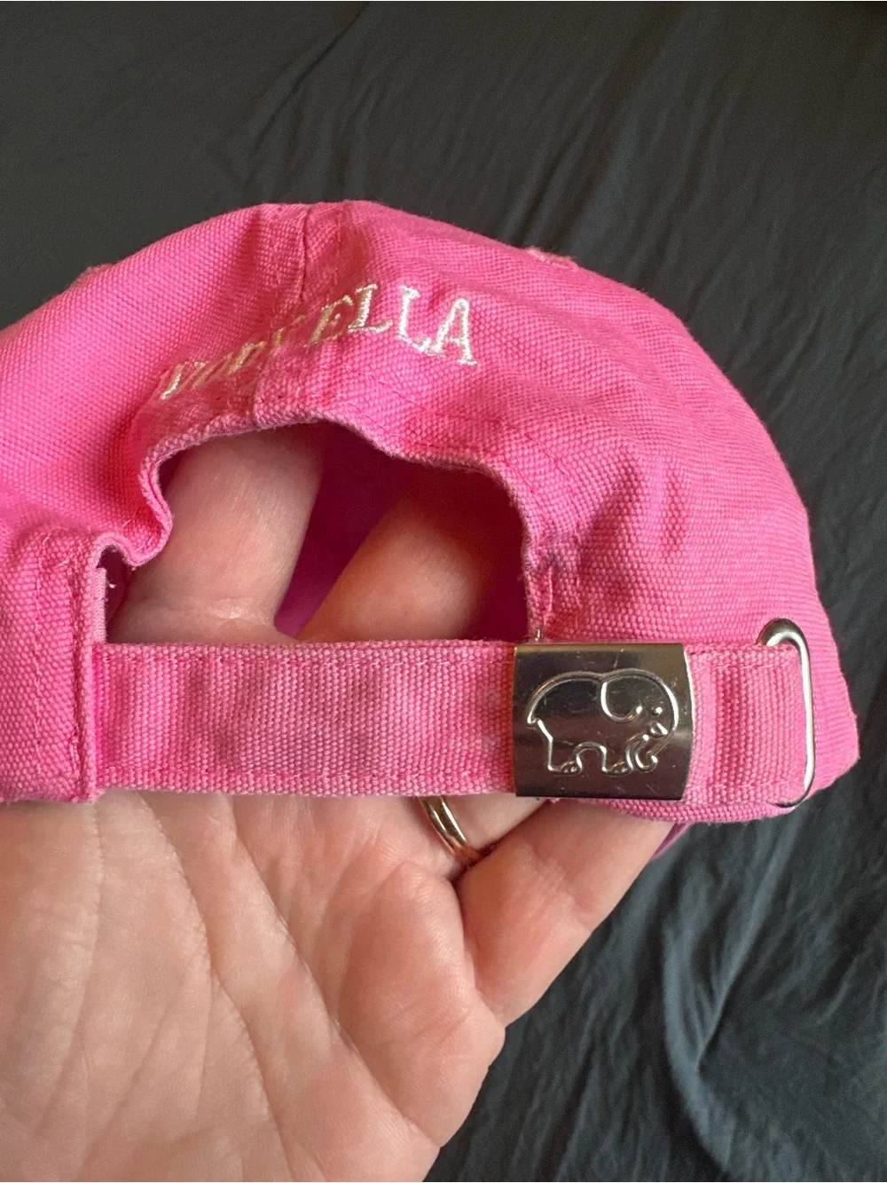 Pink Snoopy Embroidered Baseball Cap Ivory Ella